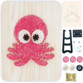 BAZIMA DIY String Art Kit for Beginner, DIY Octopus Craft Kit,Unique Gift,Craft Kit for Holidays