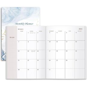 2024-2025 Monthly Planner - 18 Months Calendar from July 2024 - December 2025, Monthly Planner 2024-2025 Easy to Organize Your Daily Life, 7" x 10", Gold Leaf