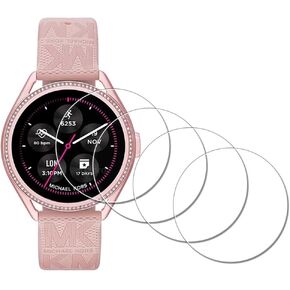 Screen Protector for Michael Kors Women's MKGO Gen 5E 43mm Smartwatch [4 Pack] Tempered Glass Anti-Scratch Bubble-Free Easy Installation