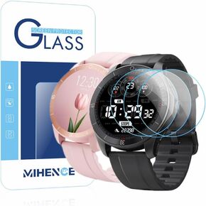 Screen Protector for IDW18 Fitness Smart Watch, 9H Tempered Glass Protective Film Compatible for Quican IDW18 / TOOBUR IDW18 Smart Watch (3PCS)
