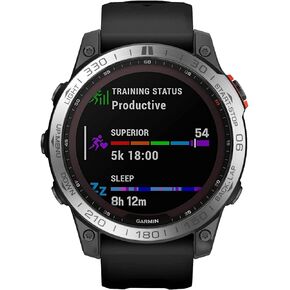 Stainless Steel Bezel Ring Compatiable with Garmin Fenix 7S Watch, Bezel Ring Adhesive Cover Anti Scratch & Collision Protector for Garmin Watch Accessory (Black - Not for 7/7X)