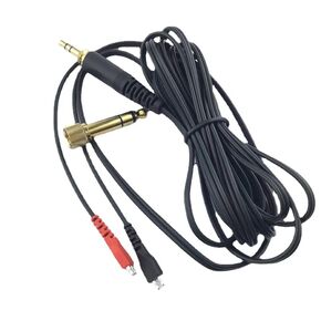 Replacement Audio Cable for Sennheiser HD25 HD560 HD540 HD480 HD430 414 HD250 Headset Headphone 3.5mm / 6.35mm Jack Plug Gold Plated Audio Cable