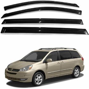 LABLT Side Window Vent Visor Rain Deflector Guard Replacement for Toyota Sienna 2004 2005 2006 2007 2008 2009