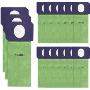 15 Pack 103483 Micro Filter Bags Replacement for ProTeam 3.25 Quart Upright Vacuum: ProForce 1200XP and 1500XP, Replace Part #103483