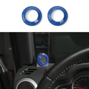 A Pillar Speaker Decoration Cover Trim, Red Interior Accessories for 2007-2014 Jeep Wrangler JK