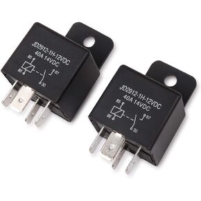 EHDIS Car Relay 4 Pin 12v 40amp Spst Model No.: JD2912-1H-12VDC 40A 14VDC, Auto Switches & Starters，Pack of 5