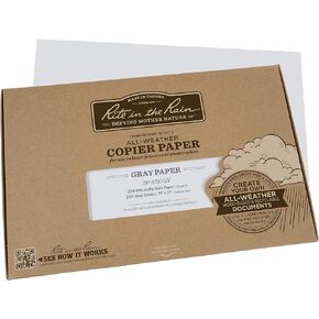 Rite in the Rain Weatherproof Laser Printer Paper, Tabloid Size Paper 11" x 17", 20# Tan Colored Printer Paper, 200 Sheet Pack (No. 9517T)