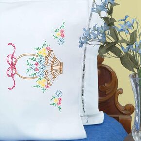 Basket of Daisies Perle Edge Pillowcases