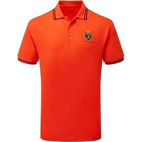 Lamborghini Squadra Corse Men's Travel Polo Shirt Orange