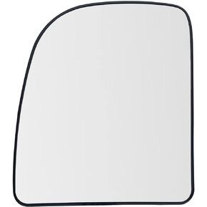 Driver Side Heated Mirror Glass Replacement For 2002-2014 Ford E150 E250 E350 E450, 1999-2007 Ford F250 F350 F450 F550, 2000-2005 Ford Excursion - Driver Side Mirror Glass With Rear Holder