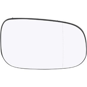 X AUTOHAUX Car Rearview Right Passenger Side Heated Mirror Glass Replacement W/Backing Plate for Volvo C30 2007-2013 S40 2007-2012 C70 2008-2013 S60 2007-2009