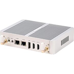 KINGDEL Fanless Mini PC with Intel 12th Gen. N100 4 Cores(up to 3.4GHz) 16GB DDR4 RAM, 512GB NVMe SSD, 2xLAN, 2xHD, DP, 4K: 4096 x 2160, 8xUSB, Full Metal Case, W-11 Pro