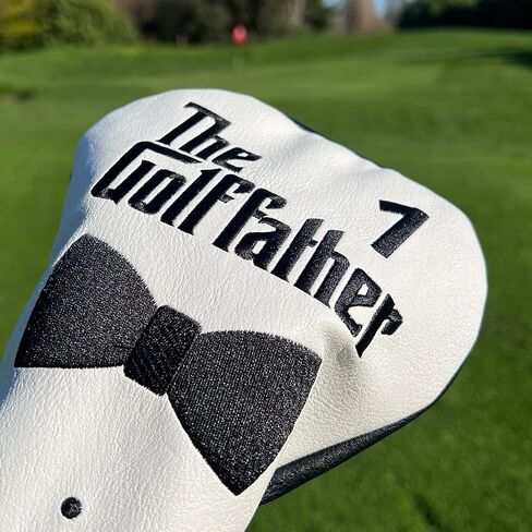 Shanker Golf Headcover - The Golf Father Driver & Putter Covers - Funny Golf Club Covers for Dads - Tour Grade PU Leather, Waterproof, Soft Lining, Embroidered Logos in Saudi Arabia