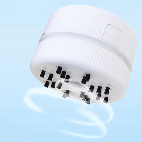 مكنسة سطح المكتب الصغيرة اللطيفة، مكنسة كهربائية محمولة USB لتنظيف رقائق الممحاة والغبار والحطام وأجهزة الكمبيوتر ولوحات المفاتيح والسيارات (أرجواني-02) in Saudi Arabia
