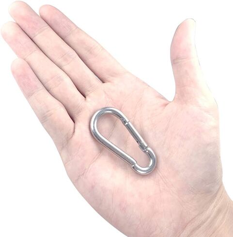 15 قطعة 304 حلقة تسلق من الفولاذ المقاوم للصدأ خطاف زنبركي 2 بوصة M5 حلقات تسلق صغيرة لسلسلة المفاتيح في الهواء الطلق والتخييم والمشي لمسافات طويلة والسفر وصالة الألعاب الرياضية ومقود الكلب in Kuwait
