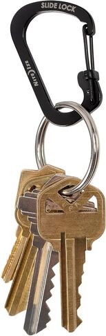 Nite Ize SlideLock Carabiner Stainless Steel - Size 2 - Black - 5 Count (5 Pack) in Saudi Arabia