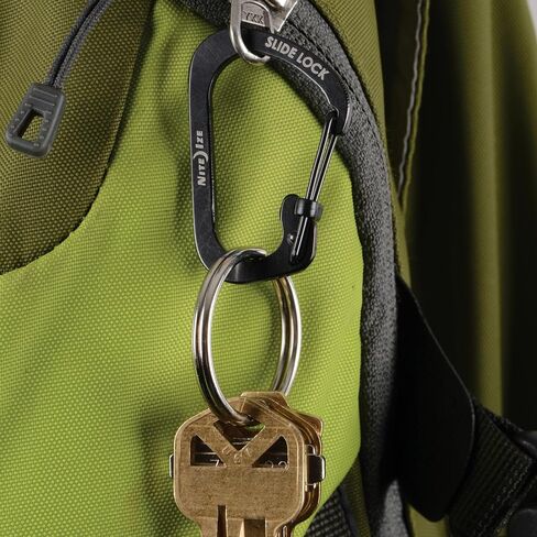 Nite Ize SlideLock Carabiner Stainless Steel - Size 2 - Black - 5 Count (5 Pack) in Saudi Arabia