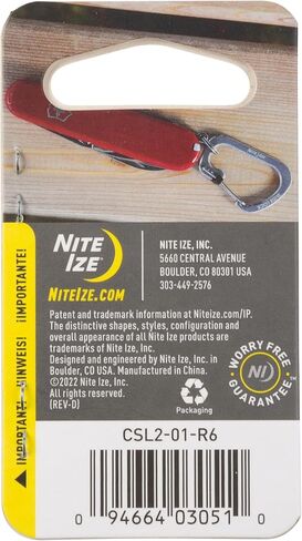 Nite Ize SlideLock Carabiner Stainless Steel - Size 2 - Black - 5 Count (5 Pack) in Saudi Arabia