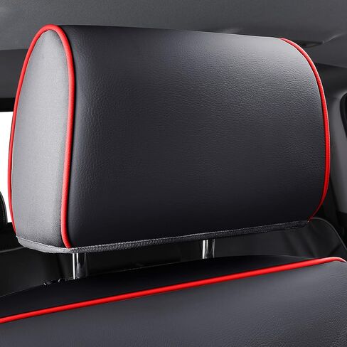 LUCKYMAN CLUB Chevy Silverado/Sierra P01-S1 Seat Covers Full Set, Fit 2019-2024 1500/2020-2024 2500 HD/3500 HD Crew Cab with Breathable Faux Leather (Full Set, Black) in Kuwait