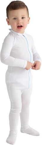 Eczema Clothing for Toddlers - White Long Sleeve Bodysuit for Young Kids - Itch Relief, Ultra-Soft, and Eco-Friendly No Zinc or Dyes (2 Years) in Saudi Arabia
