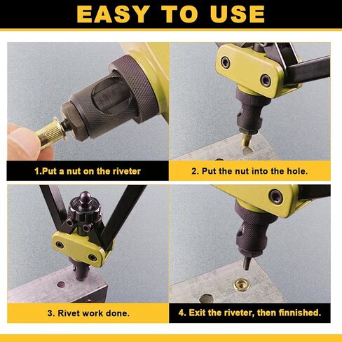 مجموعة صواميل البرشام SAE 425 قطعة، 6-32 8-32 10-24 1/4"-20 5/16"-18 3/8"-16 1/2"-13 مجموعة متنوعة من الفولاذ الكربوني المطلي بالزنك برأس مسطح in Kuwait