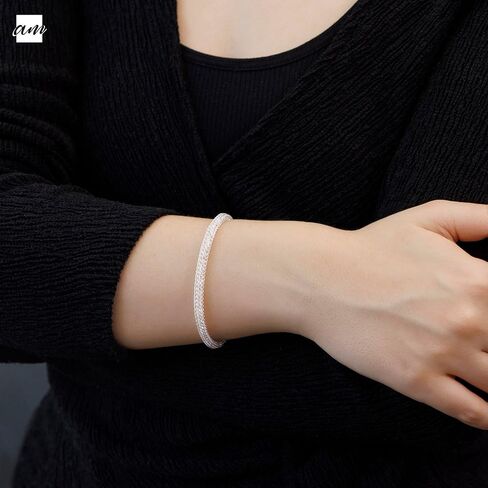 سوار أمبرتا نسائي من الفضة الإسترليني عيار 925 مصنوع من الألماس المقلد in Kuwait