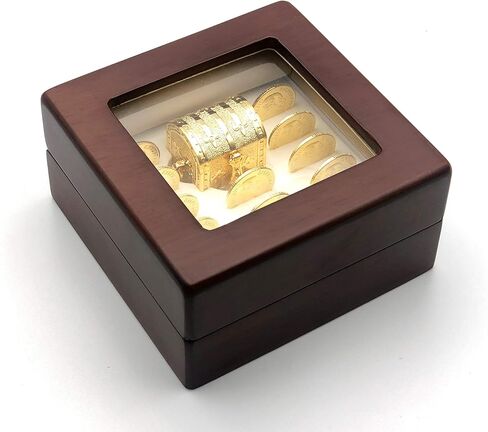 EHV Wedding Unity Coins – Deluxe Handmade Wedding Coins With Beautiful Display Box – Traditional Wedding Keepsake Arras – Elegant Matrimonial Decorative Box with 13 Piece Coin Set (Virgen) in Saudi Arabia