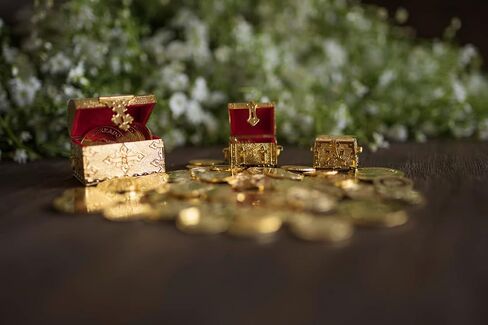 EHV Wedding Unity Coins – Deluxe Handmade Wedding Coins With Beautiful Display Box – Traditional Wedding Keepsake Arras – Elegant Matrimonial Decorative Box with 13 Piece Coin Set (Virgen) in Saudi Arabia