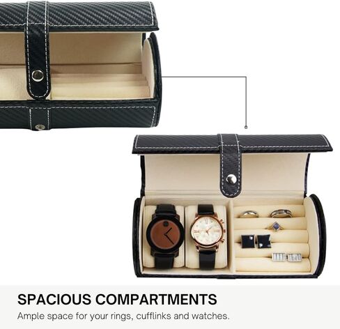 ساعة سفر بنمط كربون نوير رول وحقيبة أزرار أكمام in Kuwait