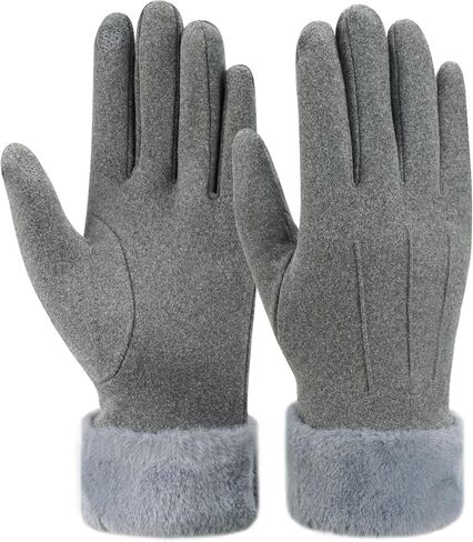 Womens Winter Touchscreen Gloves Warm Cashmere Gloves with Fleece Lined for Cold Weather Christmas Gifts for Women in Saudi Arabia