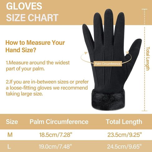 Womens Winter Touchscreen Gloves Warm Cashmere Gloves with Fleece Lined for Cold Weather Christmas Gifts for Women in Saudi Arabia