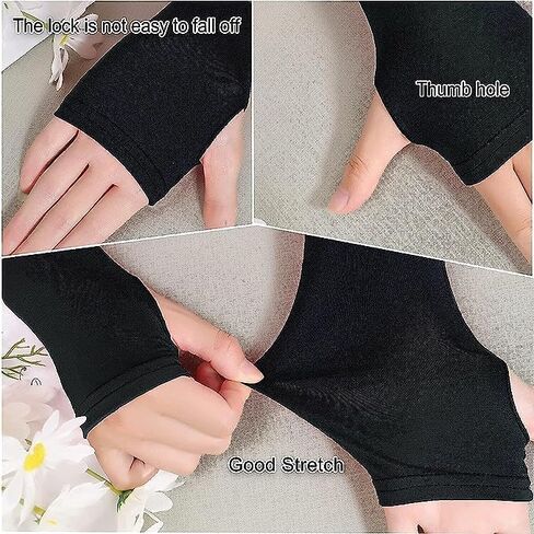 Slim Cooling Arm Sleeves with UV Protection and UPF 50 Long Sun Sleeves for Men & Women. Thumb holes in the gloves Ideal for driving, running, Stretchy performance and moisture wicking in Kuwait