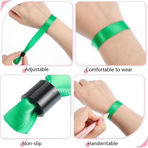 200 Pcs Cloth Event Wristbands, Colored Wristbands for Events Disposable Wristbands Events for Concert Party Festival in Saudi Arabia
