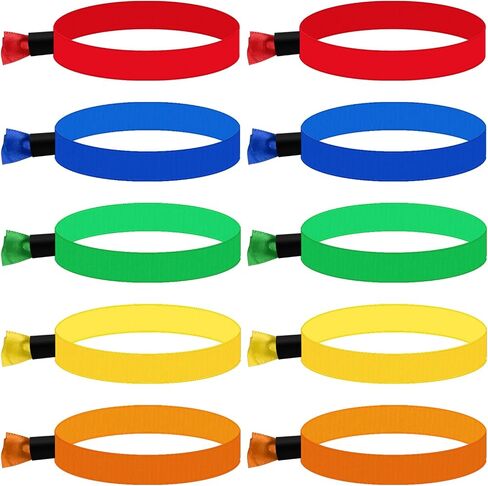 200 Pcs Cloth Event Wristbands, Colored Wristbands for Events Disposable Wristbands Events for Concert Party Festival in Saudi Arabia