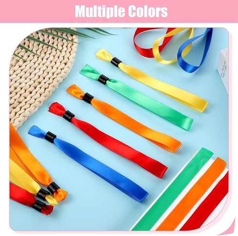 200 Pcs Cloth Event Wristbands, Colored Wristbands for Events Disposable Wristbands Events for Concert Party Festival in Saudi Arabia
