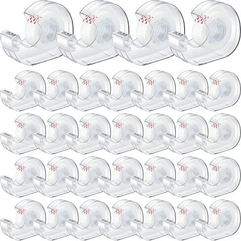 32 Pcs Invisible Tape and Refillable Dispensers 0.7 x 985 Inches Transparent Tape Refills Desk Tape Dispenser for Office Home School in Saudi Arabia