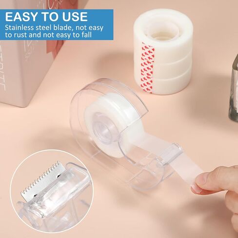 32 Pcs Invisible Tape and Refillable Dispensers 0.7 x 985 Inches Transparent Tape Refills Desk Tape Dispenser for Office Home School in Saudi Arabia