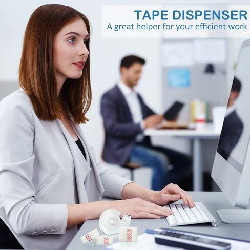 32 Pcs Invisible Tape and Refillable Dispensers 0.7 x 985 Inches Transparent Tape Refills Desk Tape Dispenser for Office Home School in Saudi Arabia