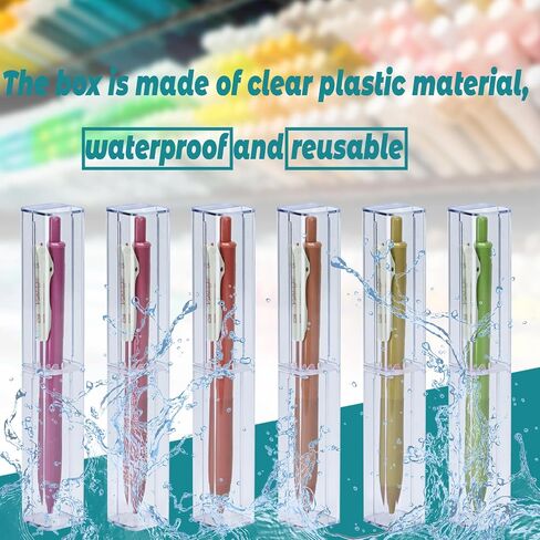 25 Pack Pen Gift Box Empty, Acrylic Clear Pen Gift Box Empty Plastic Reusable Pen Storage Container Case Transparent Pencil Pen Collection Set for Small Business School Office Supplies in Saudi Arabia