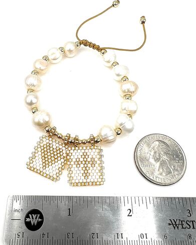 ليزلي بولس سوار الحب كتفي من الذهب الأبيض للنساء من خرز اللؤلؤ الباروكي in Kuwait