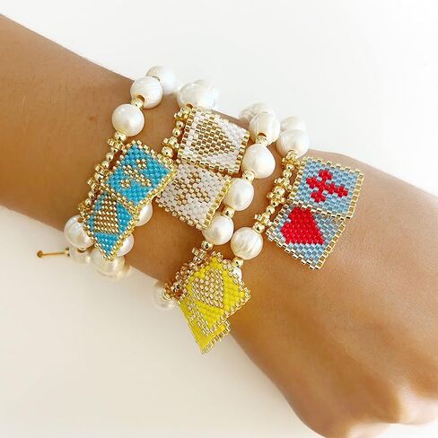 ليزلي بولس سوار الحب كتفي من الذهب الأبيض للنساء من خرز اللؤلؤ الباروكي in Kuwait