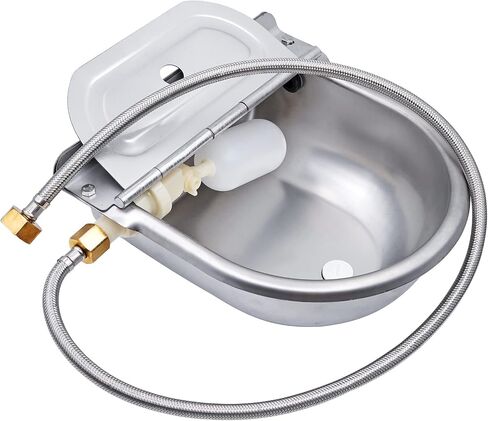 Automatic Waterer Dog Water Bowl Dispenser Livestock Water Trough Stainless Steel Auto Water Bowl for Horse Dog Cattle Chicken Pig Goat (Automatic Waterer) in Saudi Arabia