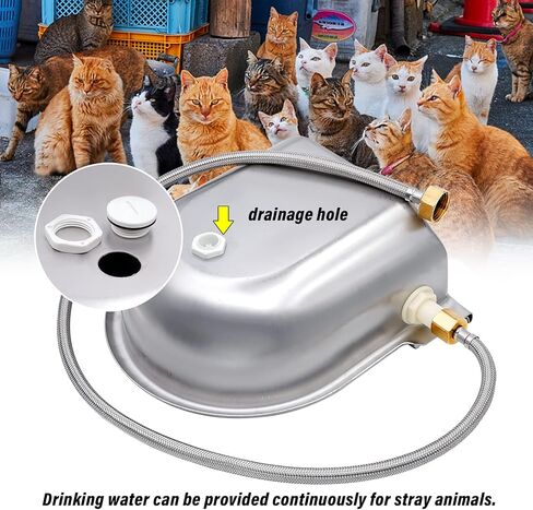 Automatic Waterer Dog Water Bowl Dispenser Livestock Water Trough Stainless Steel Auto Water Bowl for Horse Dog Cattle Chicken Pig Goat (Automatic Waterer) in Saudi Arabia
