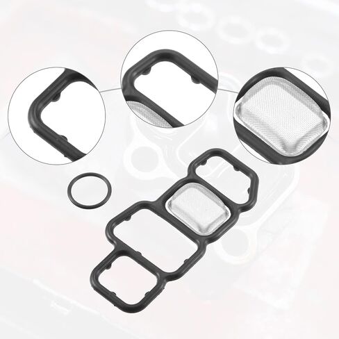 ACROPIX VTEC Solenoid Gasket Spool Valve Filter Screen Fit for Honda Accord Civic with O-Ring - Pack of 2 Black in Saudi Arabia