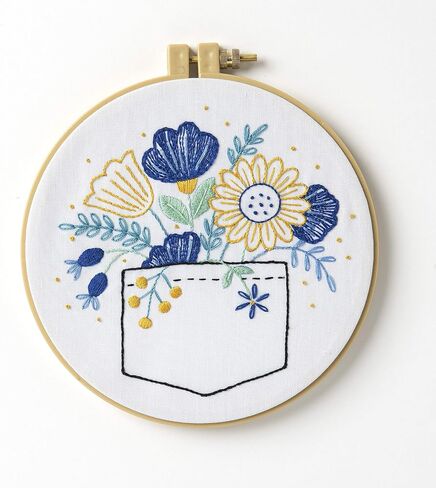 Bucilla 47914E Stamped Embroidery Kit, 6", Pocket Full of Posies in Saudi Arabia