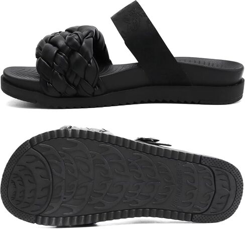 KuaiLu Womens Dressy Flat Sandals Comfortable Fashion Leather Braided Strap Summer Adjustable Open Toe Cushion Orthotic ladies Lightweight Sandals with Plantar Fasciitis Arch Support in Kuwait