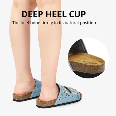 Womens Slide Sandals with Soft Knit Prints Comfort Low Arch Footbed Sandals in Saudi Arabia