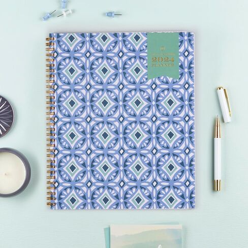 Blue Sky Day Designer 2024 Weekly and Monthly Planner, 5" x 8", Frosted Cover, Wirebound, Tile (101410-24) in Saudi Arabia