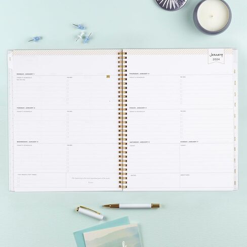 Blue Sky Day Designer 2024 Weekly and Monthly Planner, 5" x 8", Frosted Cover, Wirebound, Tile (101410-24) in Saudi Arabia