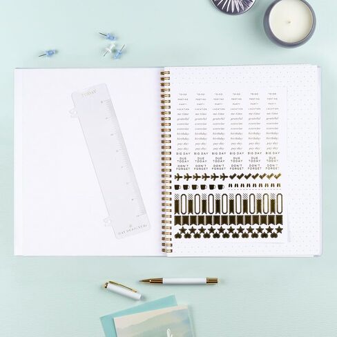 Blue Sky Day Designer 2024 Weekly and Monthly Planner, 5" x 8", Frosted Cover, Wirebound, Tile (101410-24) in Saudi Arabia